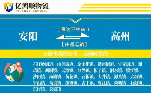 安阳到高州物流公司