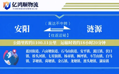 安阳到涟源物流公司