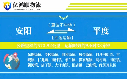 安阳到平度物流公司