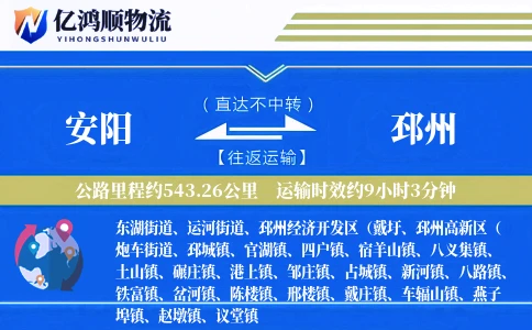 安阳到邳州物流公司