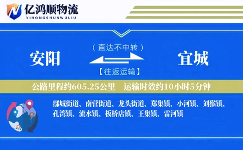 安阳到宜城物流公司