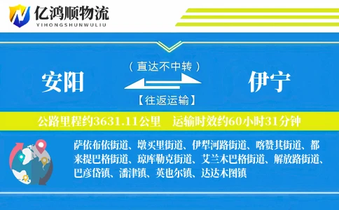 安阳到伊宁物流公司