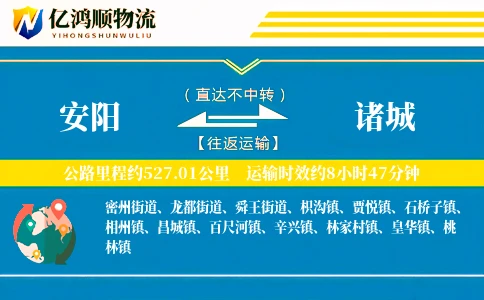 安阳到诸城物流公司