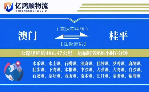 澳门到桂平物流公司