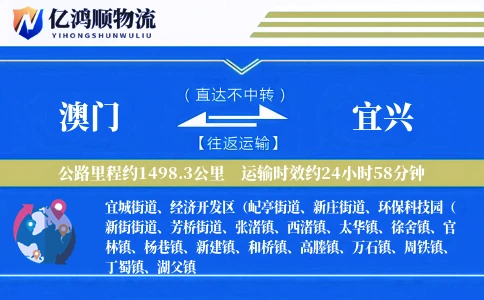 澳门到宜兴物流公司