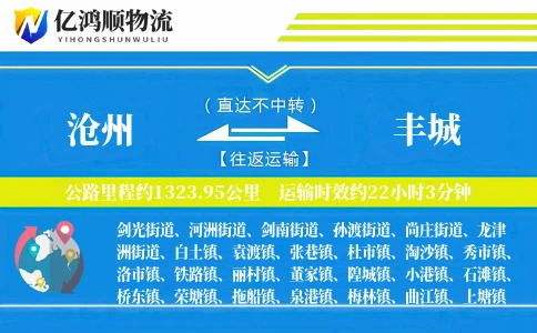 沧州到丰城物流公司