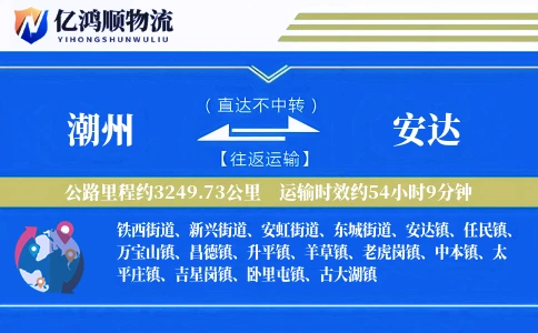 潮州到安达物流公司