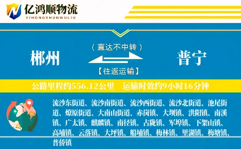 郴州到普宁物流公司