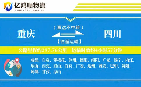 重庆到四川物流公司-包装物流专线「优先处理」