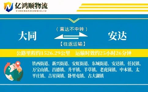 大同到安达物流公司