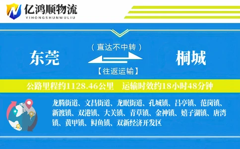 东莞到桐城物流公司