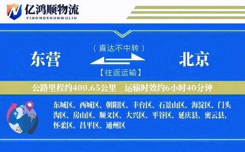 东营到北京物流公司