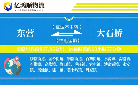 东营到大石桥物流公司