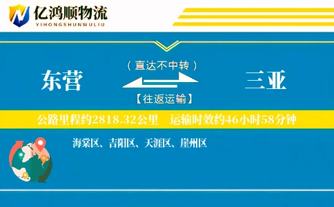 东营到三亚物流公司