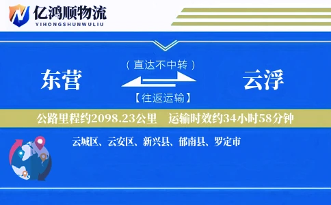 东营到云浮物流公司