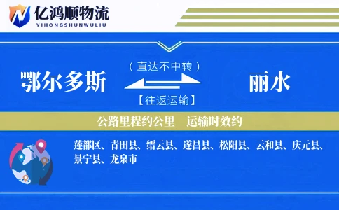鄂尔多斯到丽水物流公司
