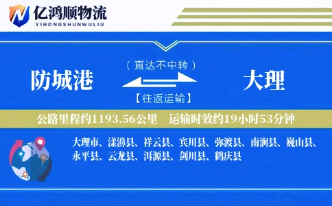 防城港到大理物流公司
