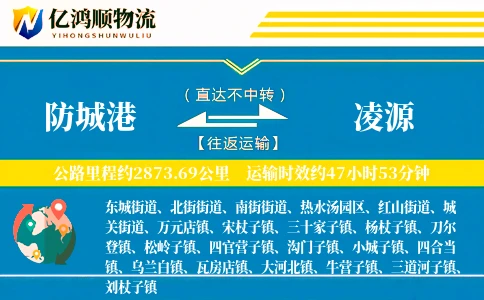 防城港到凌源物流公司