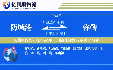 防城港到弥勒物流公司