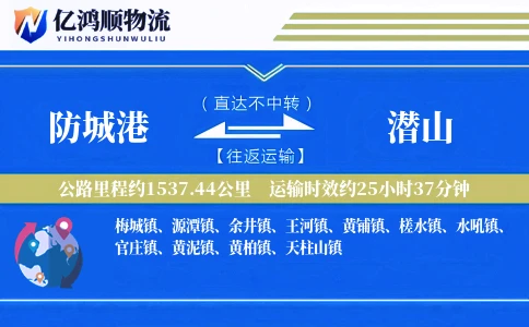 防城港到潜山物流公司