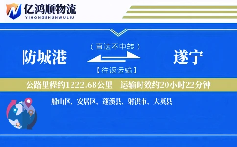 防城港到遂宁物流公司