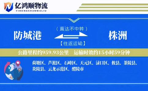 防城港到株洲物流公司
