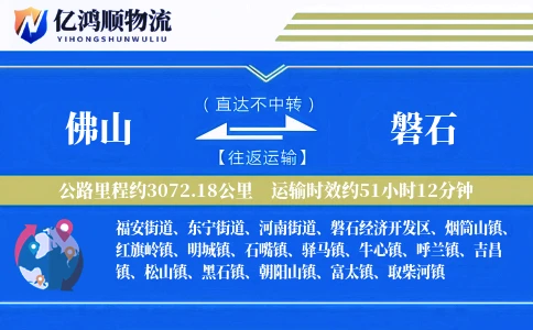 佛山到磐石物流公司