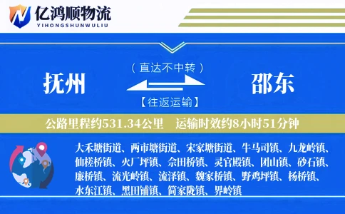 抚州到邵东物流公司