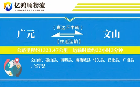 广元到文山物流公司
