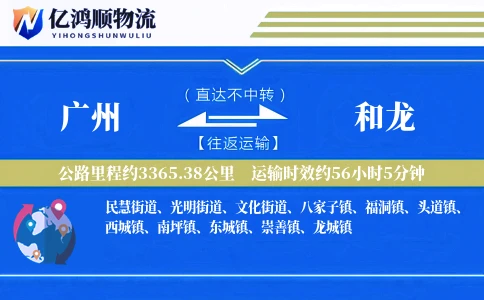 广州到和龙物流公司