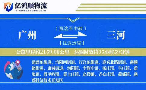广州到三河物流公司
