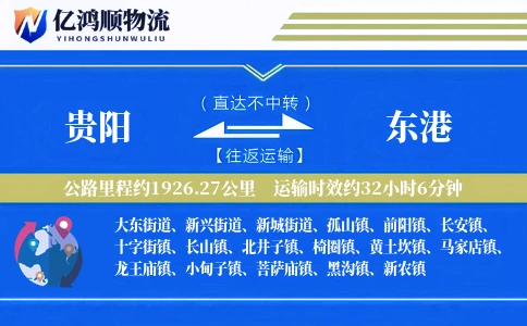 贵阳到东港物流公司