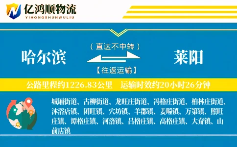 哈尔滨到莱阳物流公司