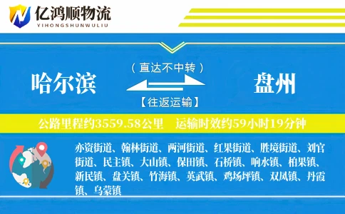 哈尔滨到盘州物流公司