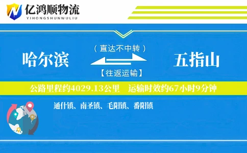 哈尔滨到五指山物流公司