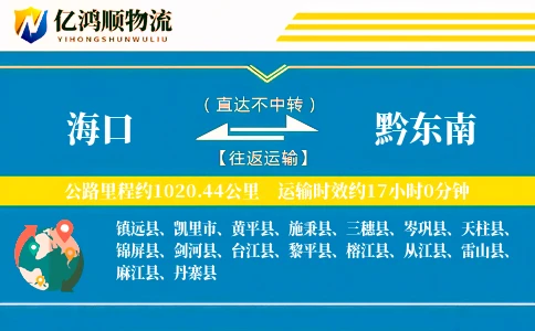 海口到黔东南物流公司