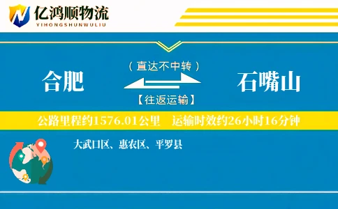 合肥到石嘴山物流公司