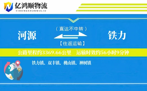 河源到铁力物流公司