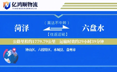 菏泽到六盘水物流公司