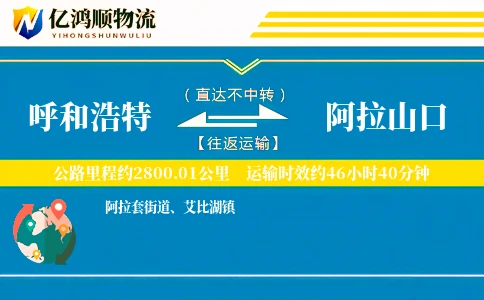 呼和浩特到阿拉山口物流公司