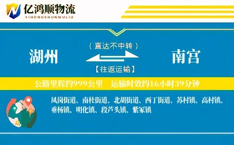 湖州到南宫物流公司