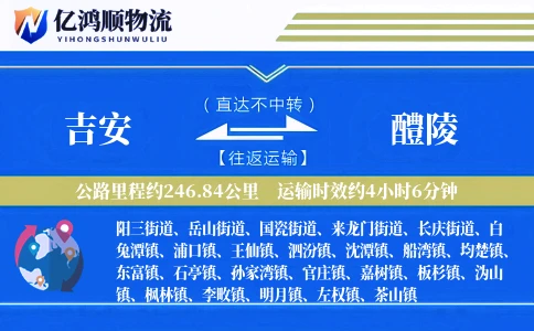 吉安到醴陵物流公司