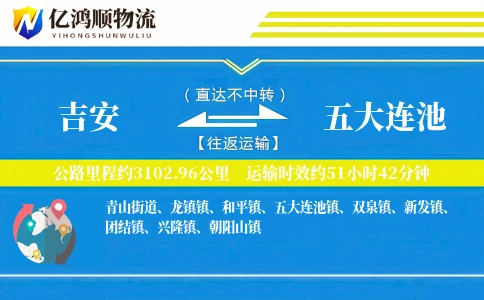 吉安到五大连池物流公司