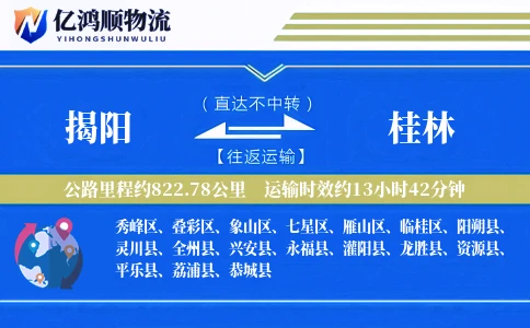 揭阳到桂林物流公司