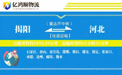 揭阳到河北物流公司