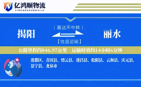 揭阳到丽水物流公司