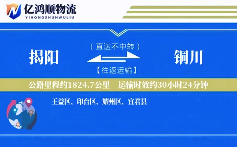 揭阳到铜川物流公司