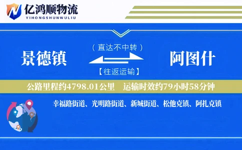 景德镇到阿图什物流公司
