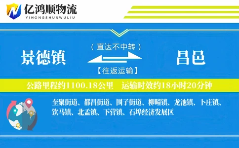 景德镇到昌邑物流公司