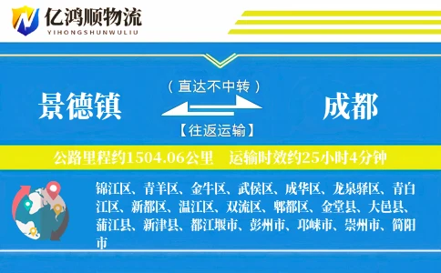 景德镇到成都物流公司